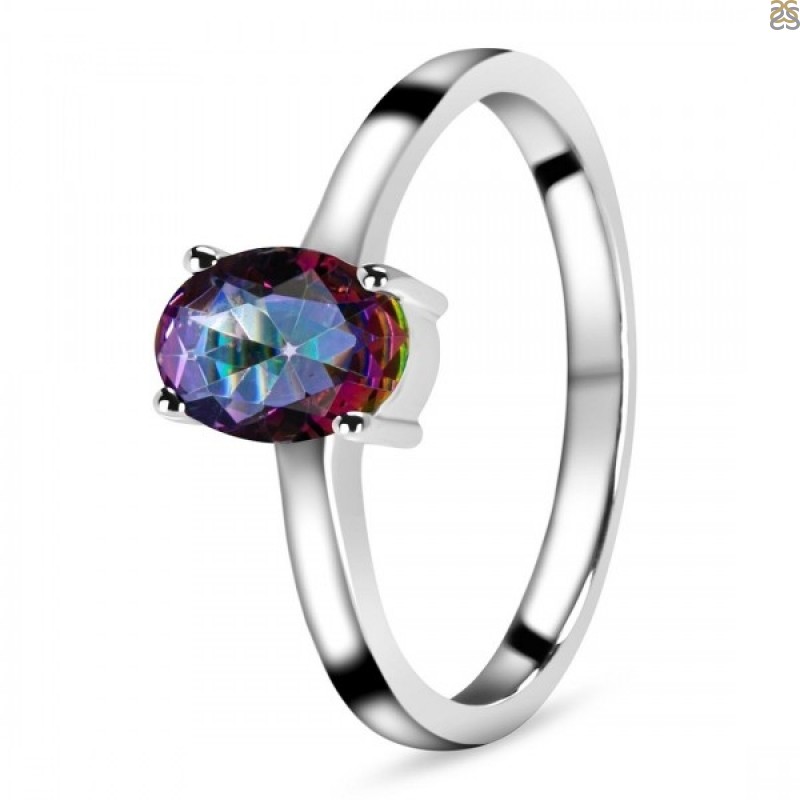 Rings, Engagement Rings For Women, Statement Mystic Topaz Gemstone Ring  Size 8.5, Sterling Silver | .925 7 Grams - Yahoo Shopping