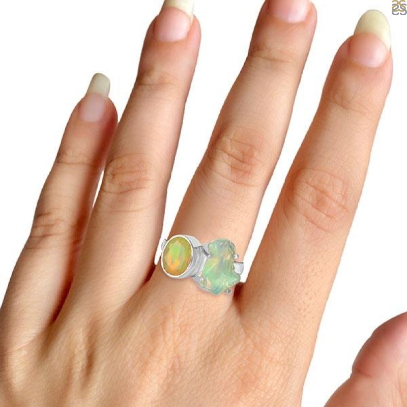 Opal Polished Nugget Ring-2R-Size-6