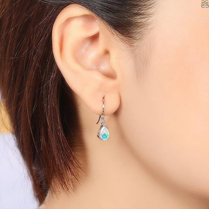Ethiopian Opal Earring Wholesale Opal Earring Round Opal Jewelry Earring J  441 | eBay