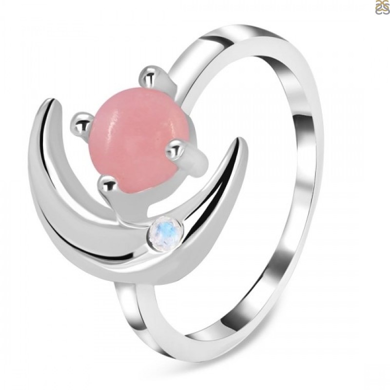 Natural Pink Moonstone Ring, Pink Color Ring, Sterling Silver Ring ,moonstone  Jewelry, Natural Rainbow Moonstone Ring,silver Moon Ring, - Etsy