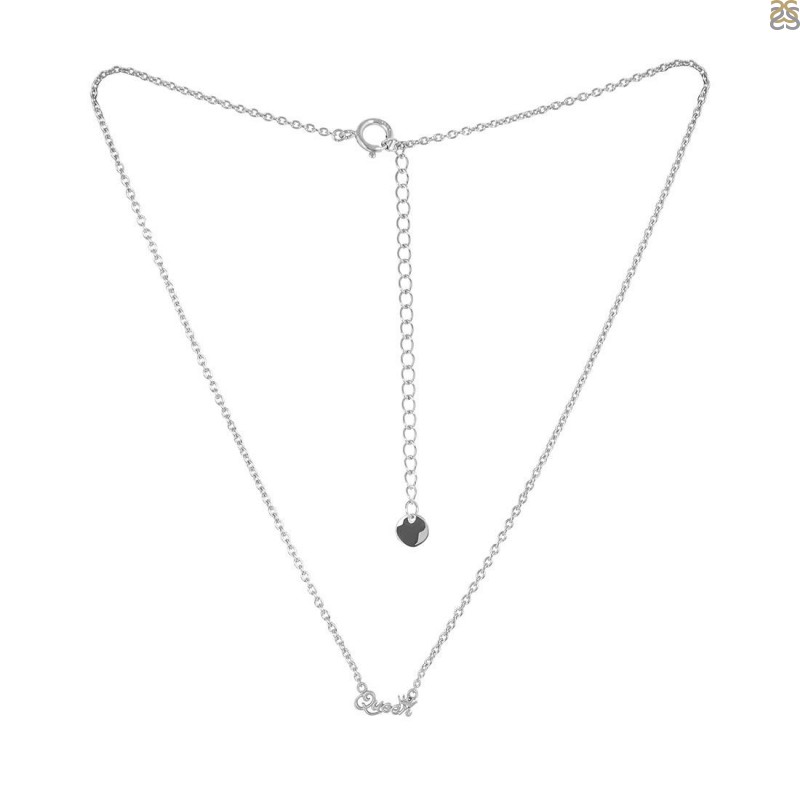 Plain Silver Queen Necklace