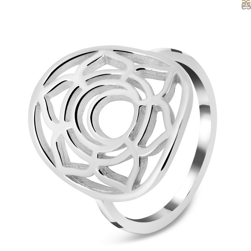 Sacral Chakra Plain Silver Ring