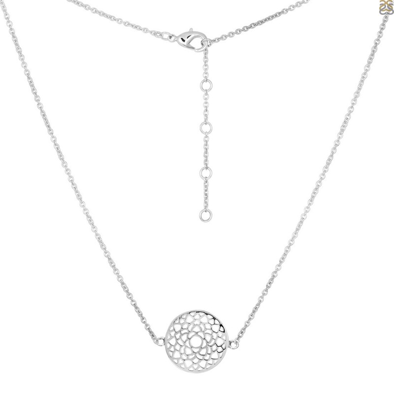 Crown Chakra Plain Silver Necklace
