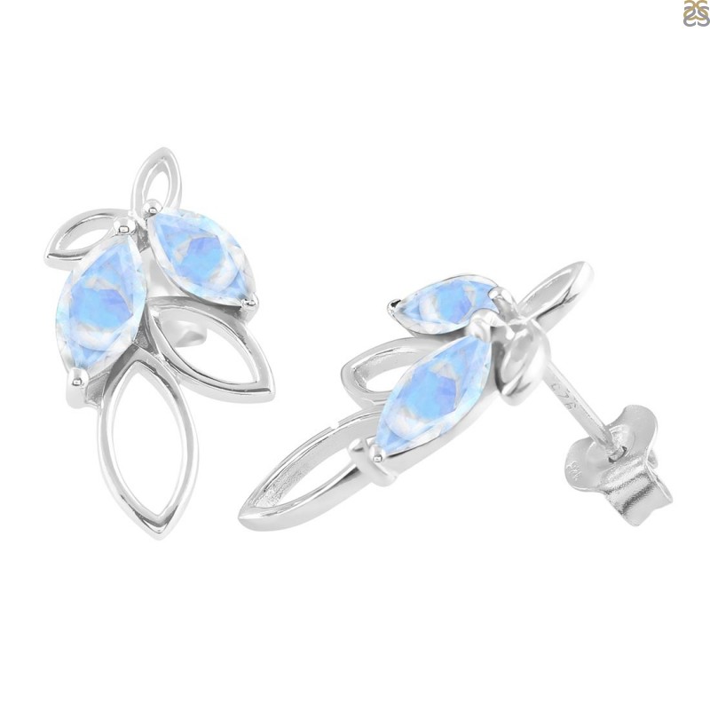 Stainless Steel 20g Piercing Jewelry Round Moonstone Stud Earrings - China  Earring and Drop Earrings price | Made-in-China.com