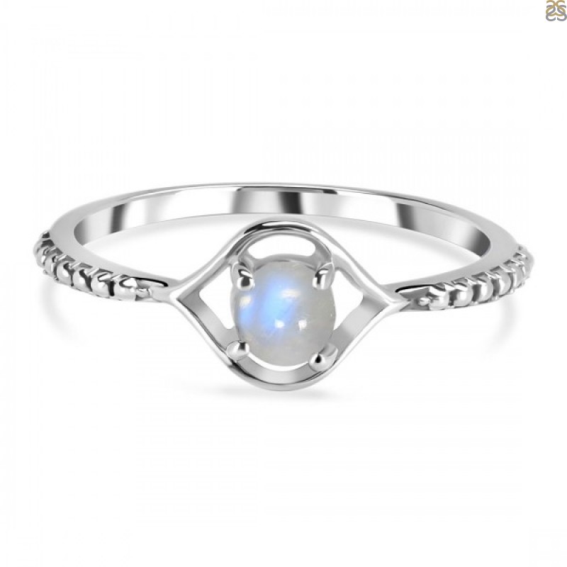Sterling Silver Moonstone Ring – Buddha Groove