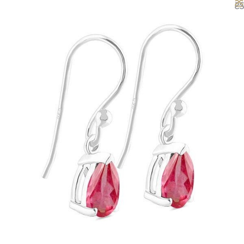 Ruby Gem Stone Earring - Get Best Price from Manufacturers & Suppliers in  India