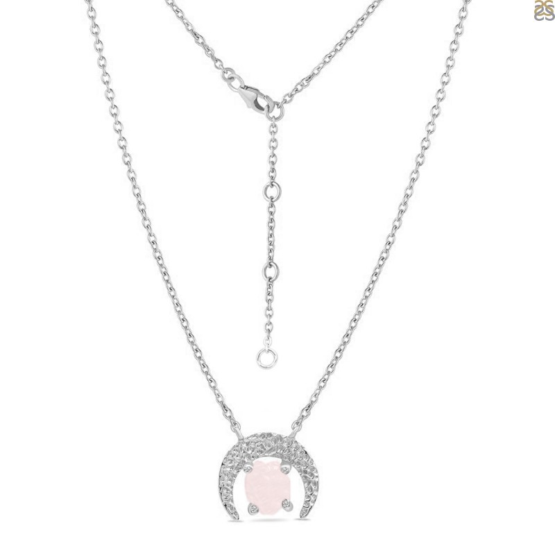 Buy Rose Quartz Heart Necklace Online in India 