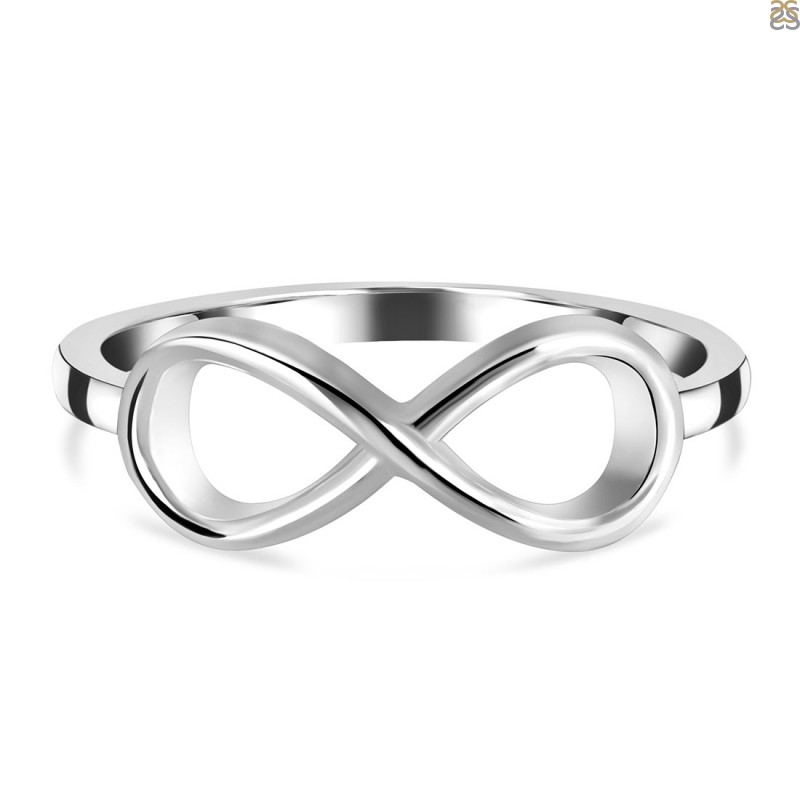 Customised Plain Platinum Infinity Ring for Women JL PT 1168