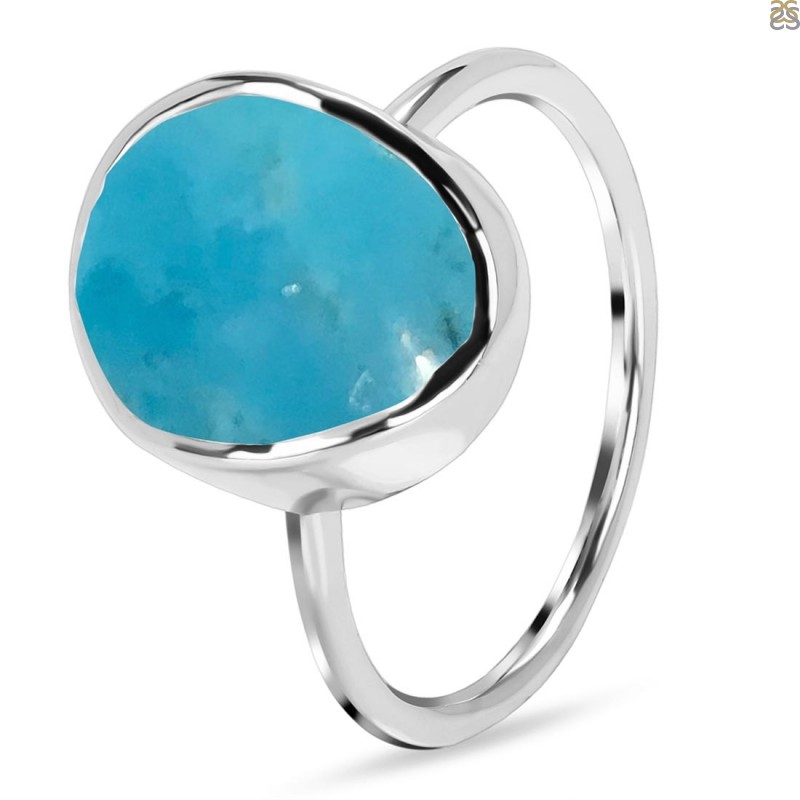 Turquoise Raw Crystal Ring