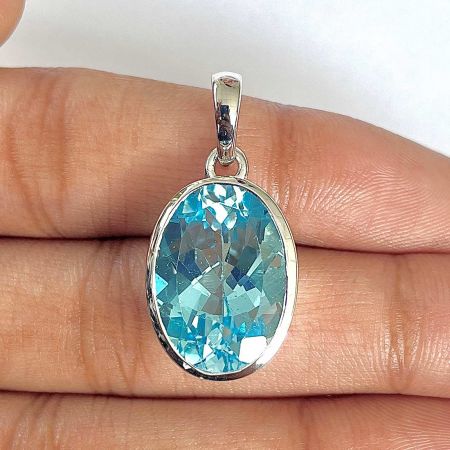 Blue Topaz Pendant