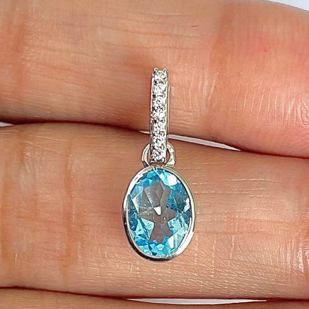 Blue Topaz Pendant