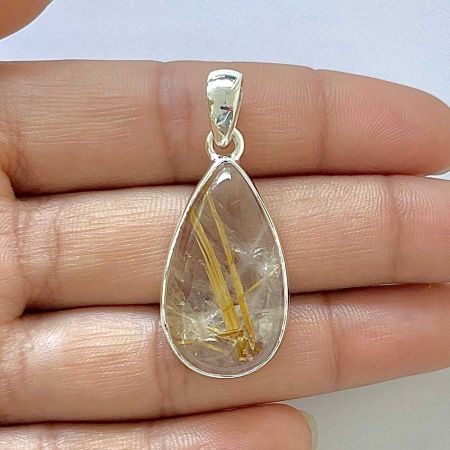 Golden Rutile Pendant