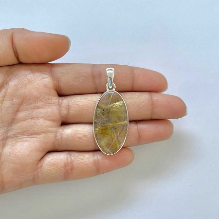 Golden Rutile Pendant