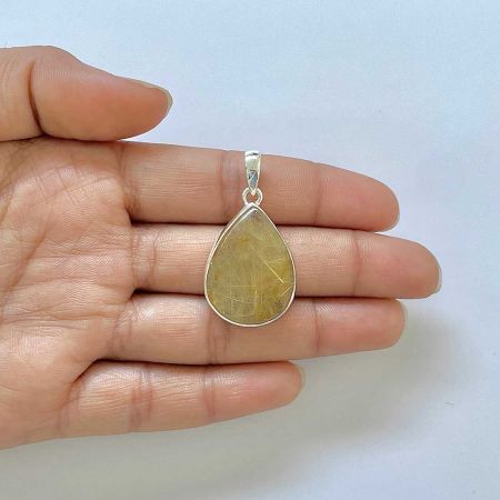 Golden Rutile Pendant