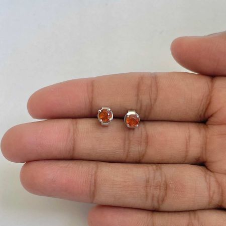 Kyanite (Orange) Stud Earring