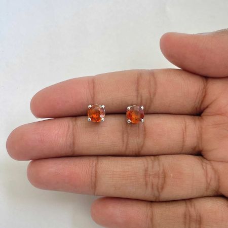 Kyanite (Orange) Stud Earring