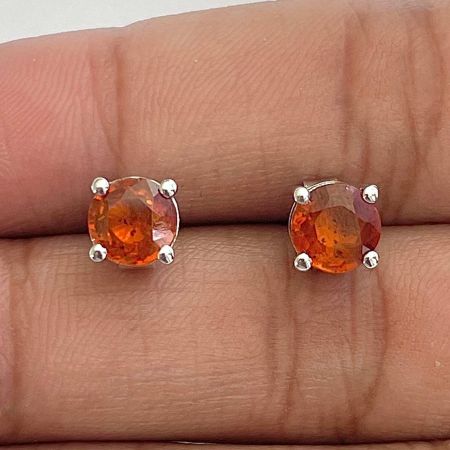 Kyanite (Orange) Stud Earring