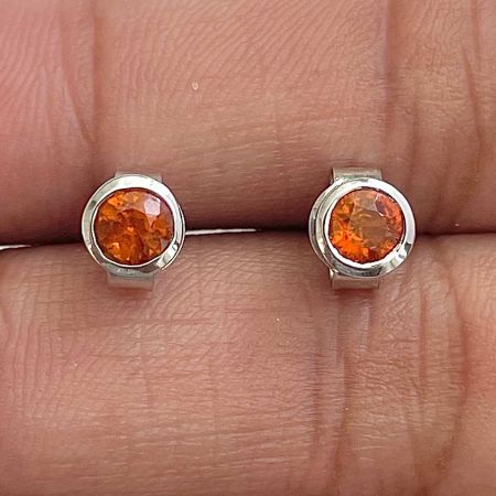 Kyanite (Orange) Stud Earring
