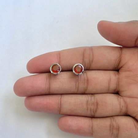 Kyanite (Orange) Stud Earring