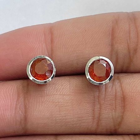 Kyanite (Orange) Stud Earring