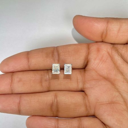 Moonstone Stud Earring