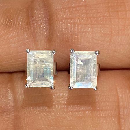 Moonstone Stud Earring