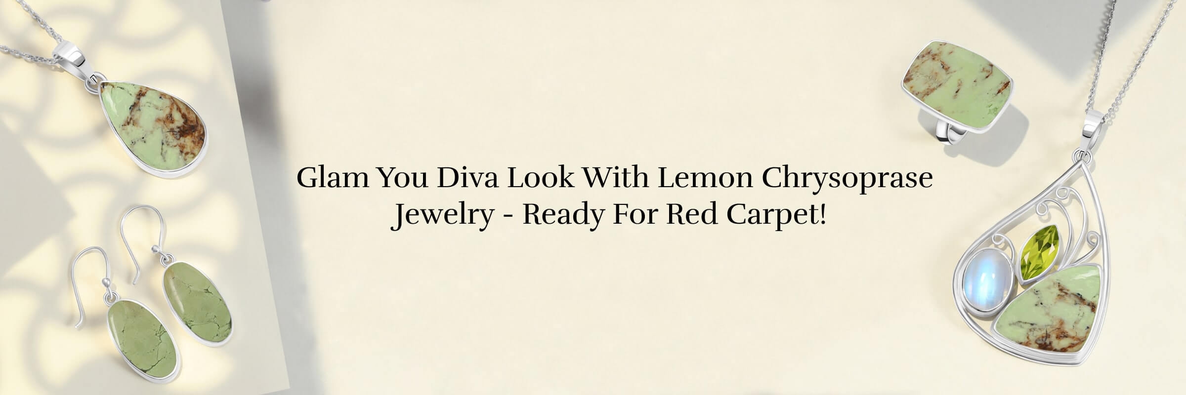 Glamorous Adornments: Lemon Chrysoprase Jewelry for Red-Carpet Glamour
