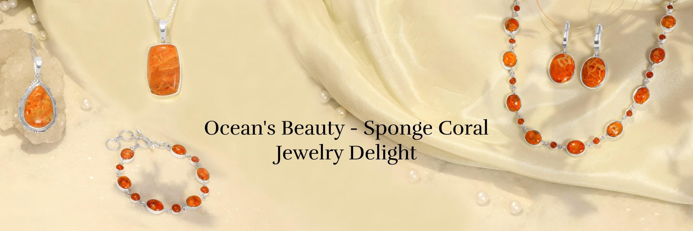 Whispering Meadows: Sponge Coral Jewelry Embracing Floral Fantasies