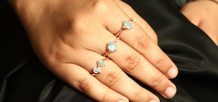 Opal rings