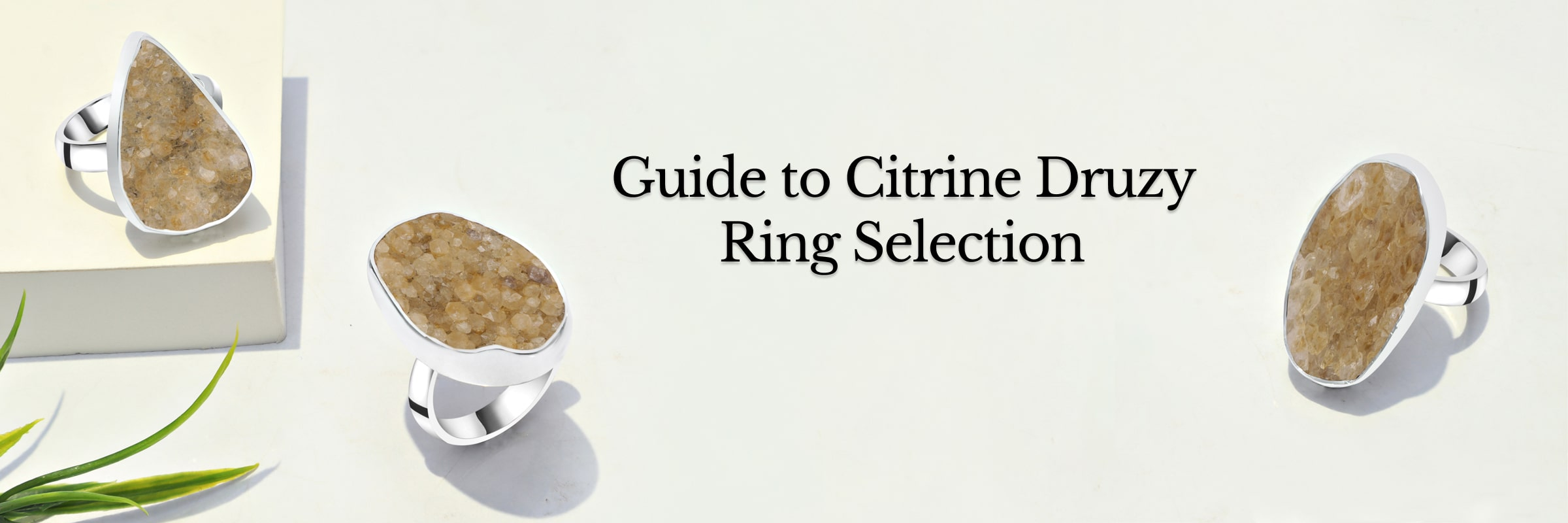 Citrine Druzy Ring