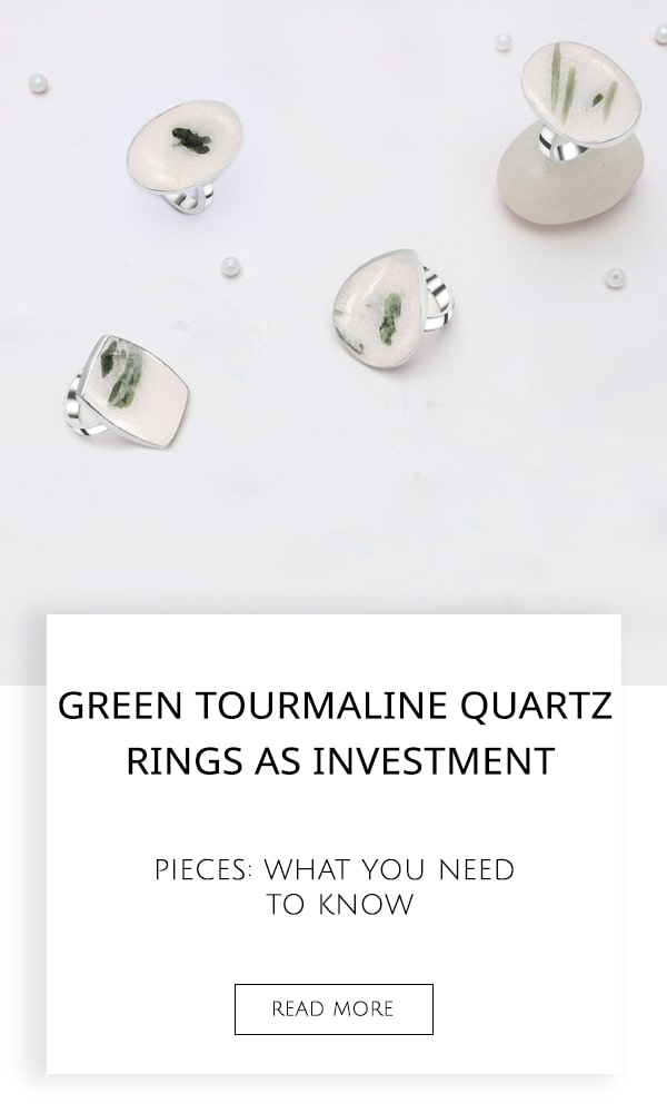 Green Tourmaline Quartz Rings