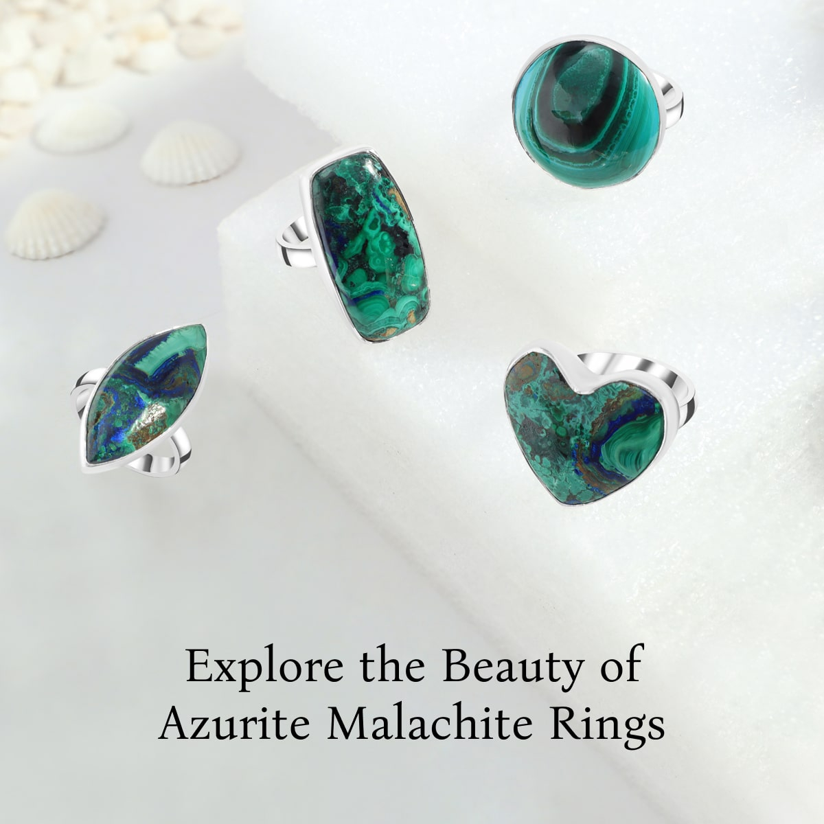 Exploring The Magic of Perfect Azurite Malachite Rings Azurite Malachite Rings