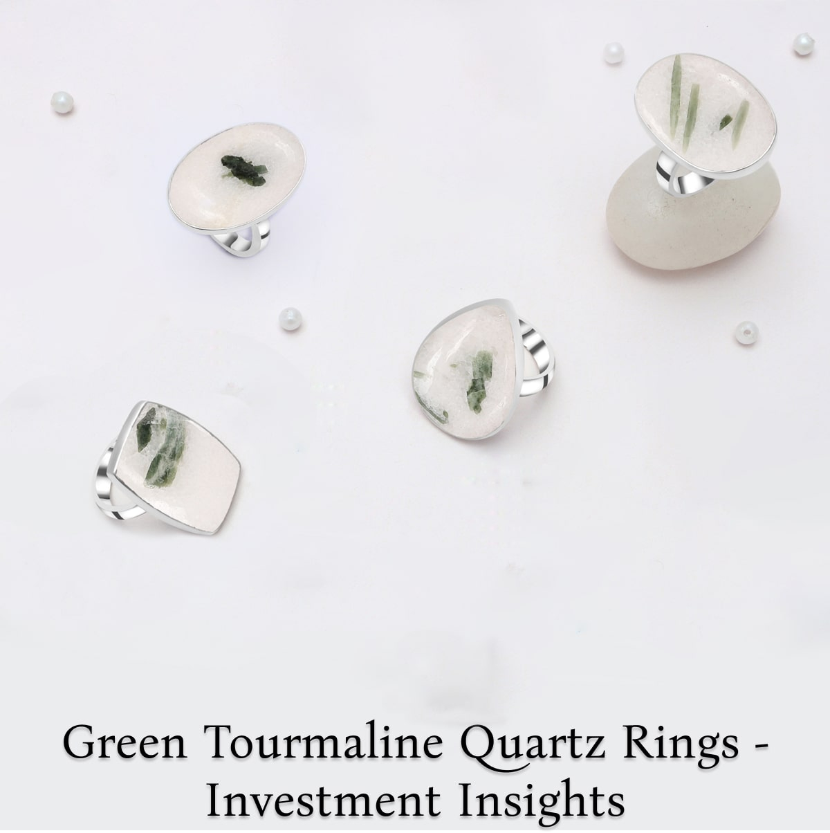 Green Tourmaline Quartz Rings