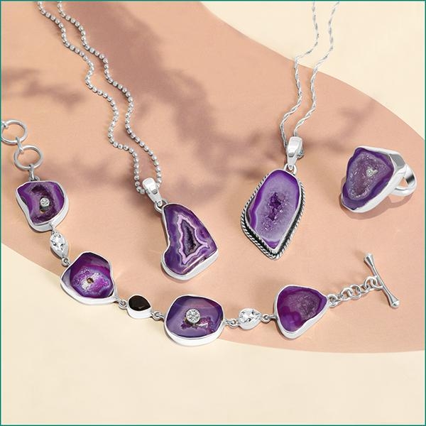 Purple Agate Jewelry