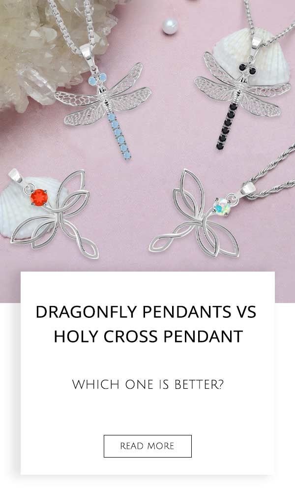 Dragonfly Pendants vs Holy Cross Pendant