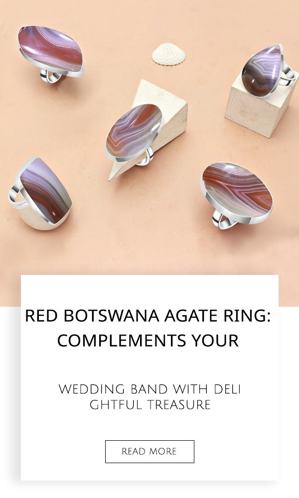 Red Botswana Agate Ring