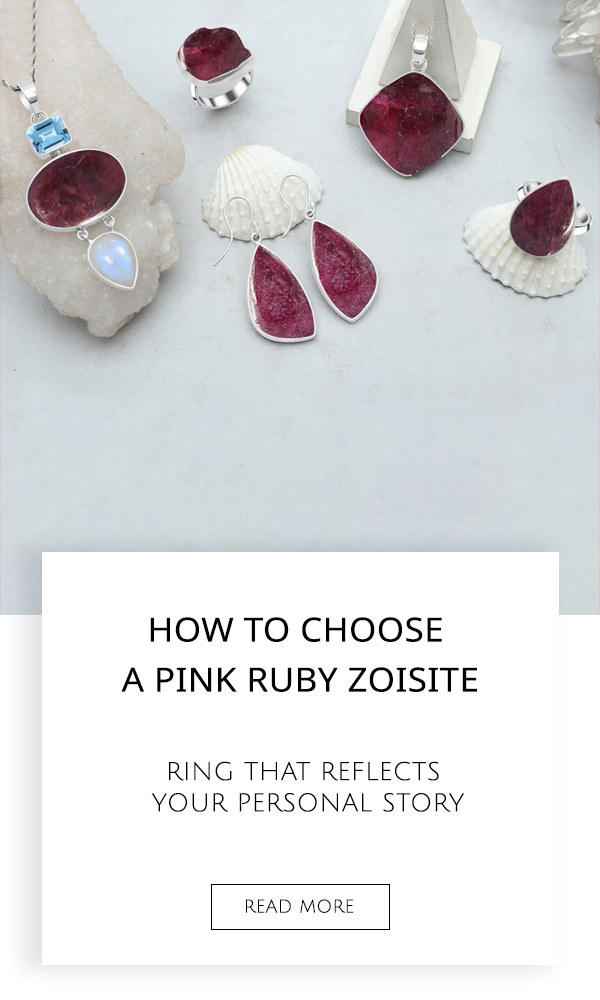 Pink Ruby Zoisite Ring