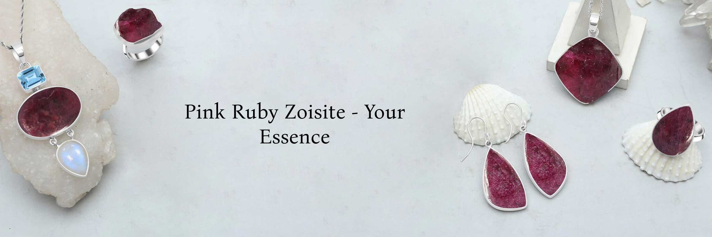 Pink Ruby Zoisite Rings