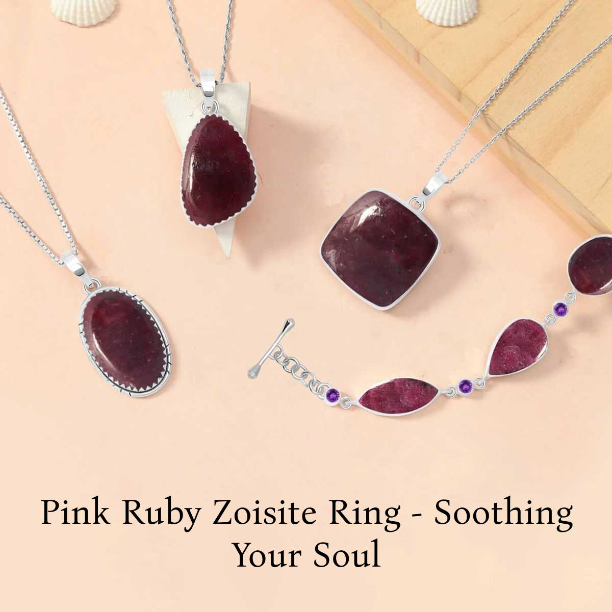 Pink Ruby Zoisite Ring