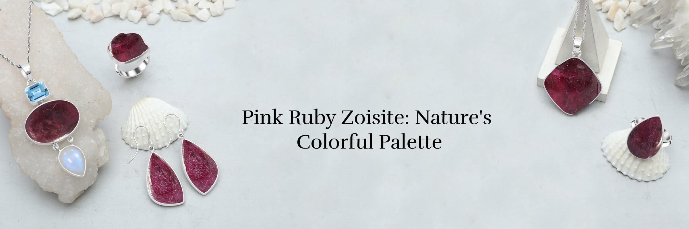 Nature's Palette: Pink Ruby Zoisite Jewelry Inspired by Earth's Colors Pink Ruby Zoisite Jewelry