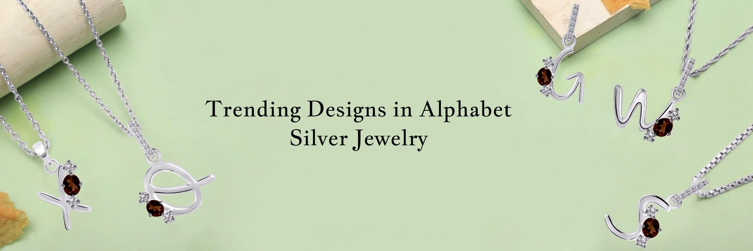 Alphabet Sterling Silver Jewelry