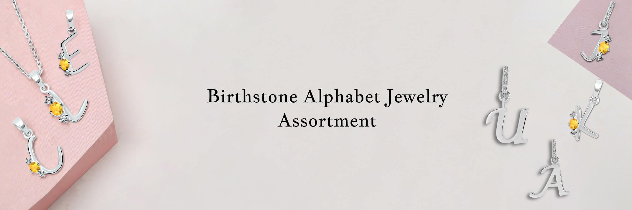 Alphabet Birthstone Jewelry Collection