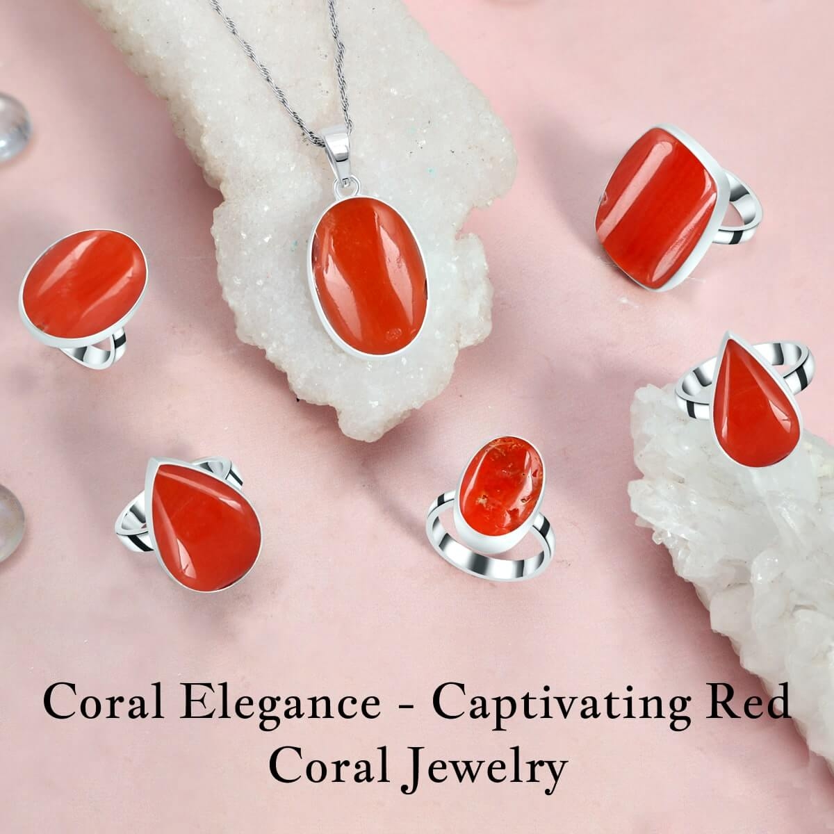 Red Coral Gemstone Jewelry