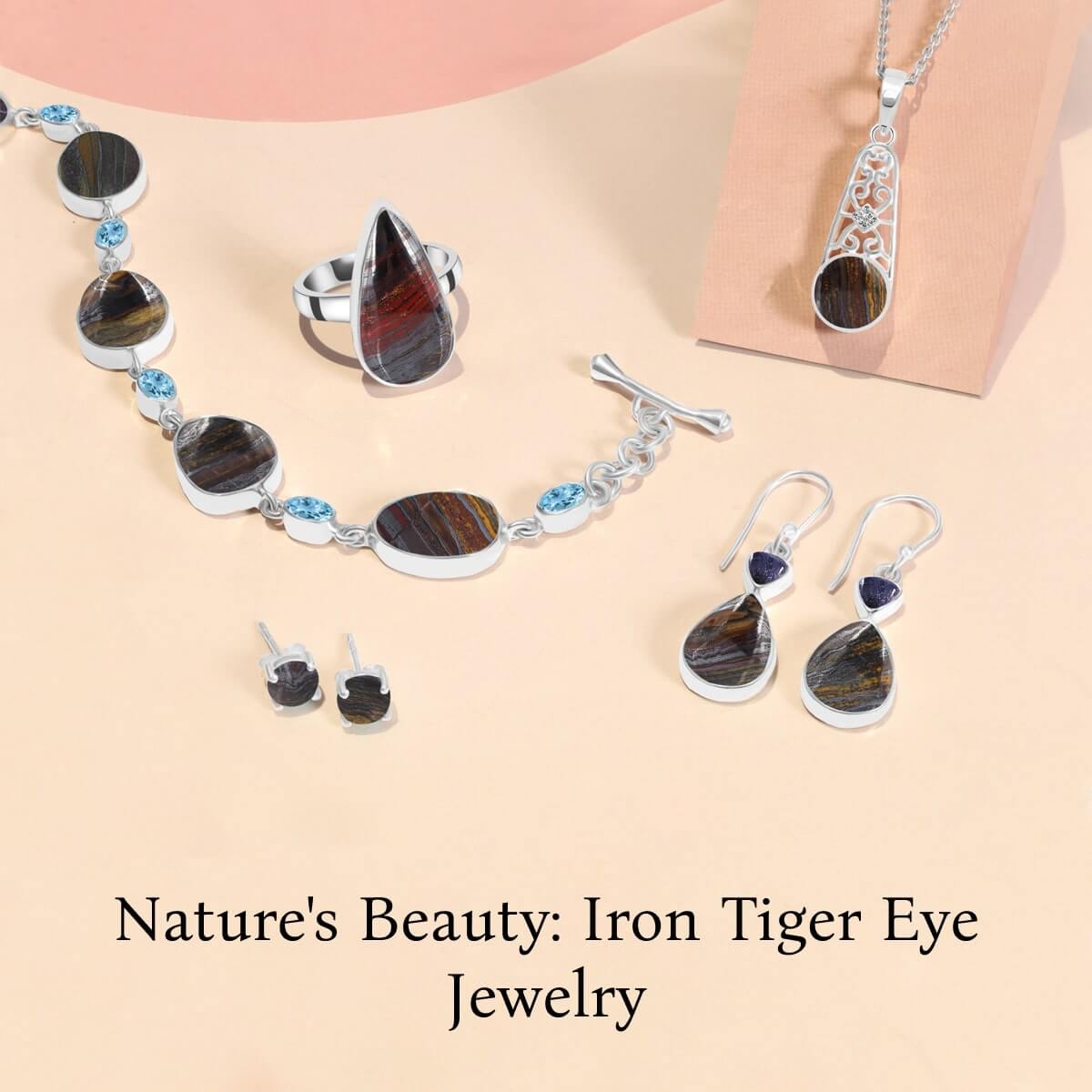Iron Tiger Eye Gemstone Jewelry