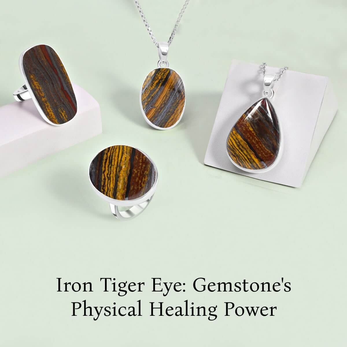 Physical Healing From Iron Tiger Eye Plain Silver Jewelry