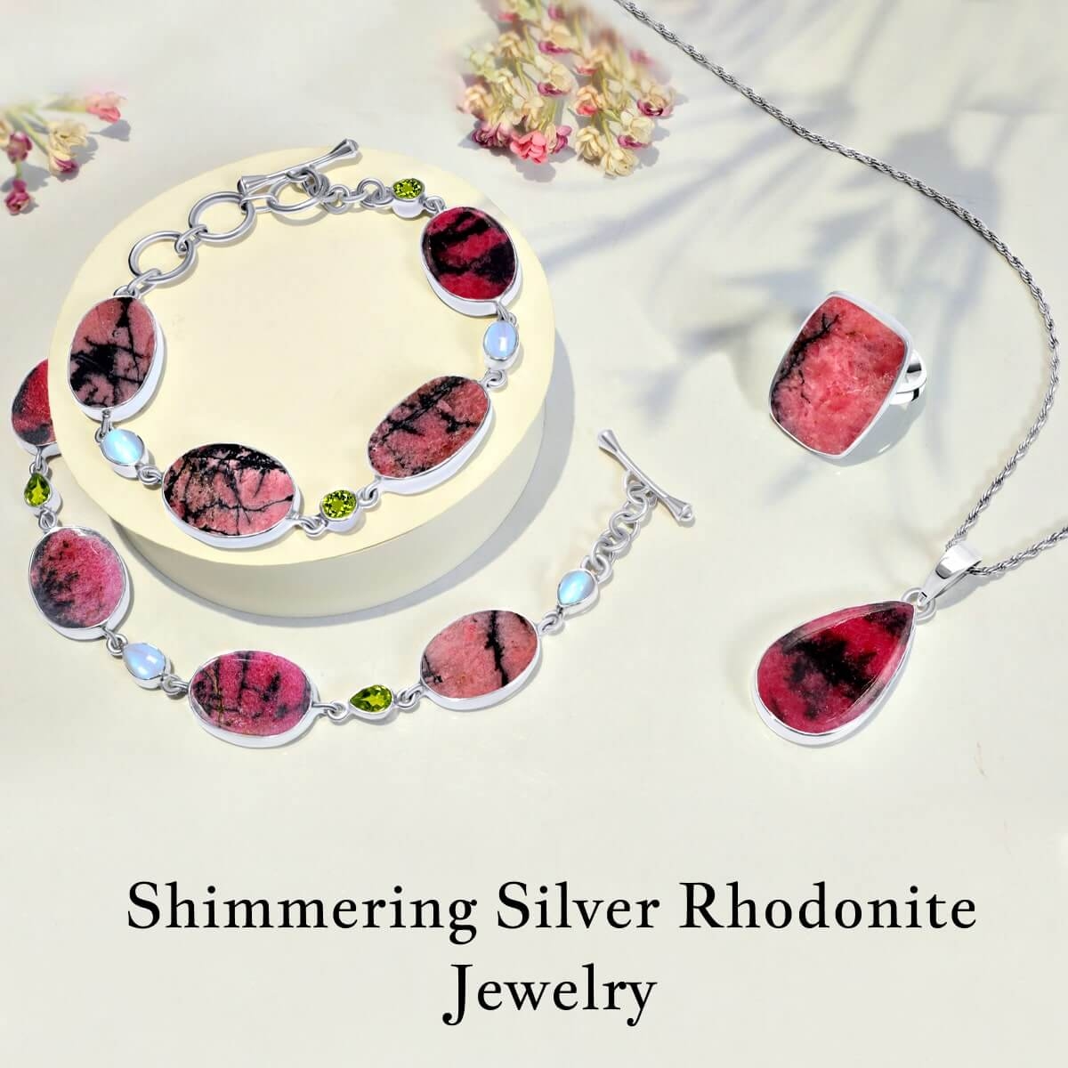 Rhodonite Gemstone Jewelry