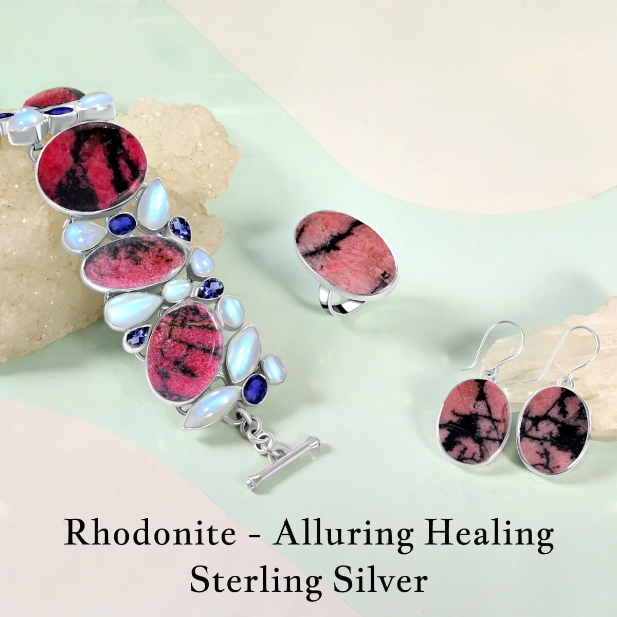 Rhodonite Sterling Silver Jewelry