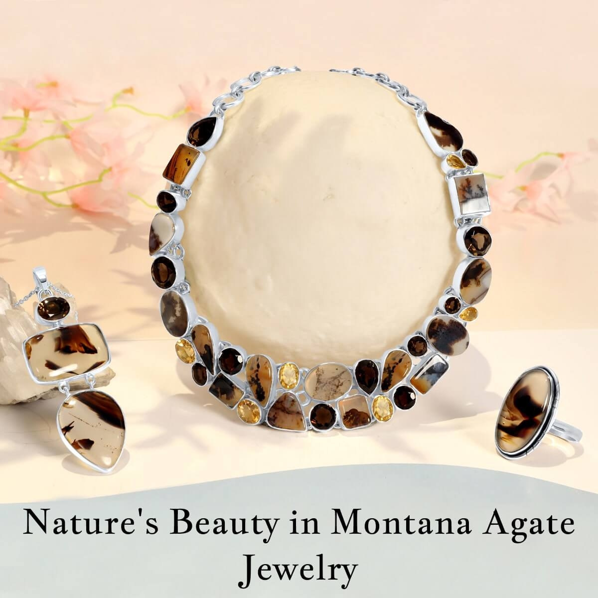Garden of Gems: Montana Agate Jewelry Inspired by Floral Splendor Montana Agate Gemstone Jewelry