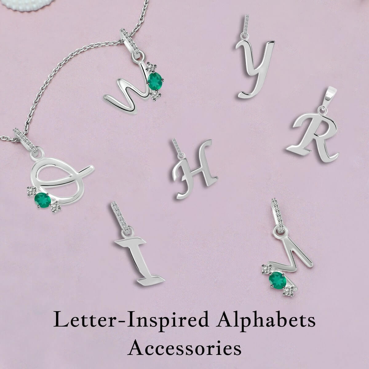 Plain Silver Alphabet Jewelry