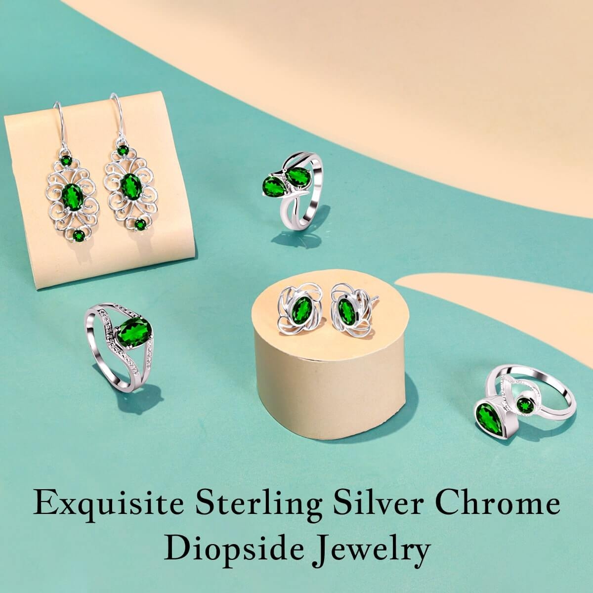 Chrome Diopside Sterling Silver Jewelry Collection